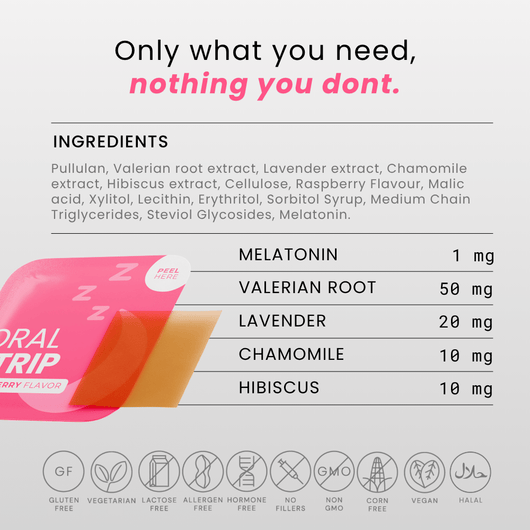 Sleeptease Raspberry Oral Sleep Strips