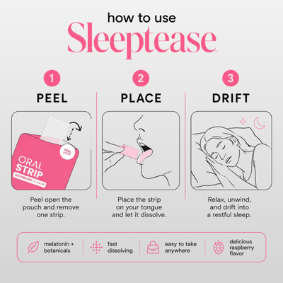 Sleeptease Raspberry Oral Sleep Strips